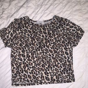 Cheetah print crop top